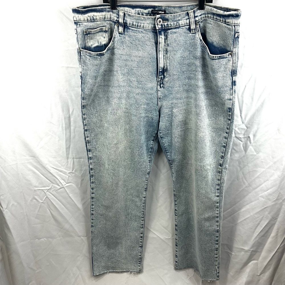 Fashion Nova Straight Leg Medium Wash Stretchy Plus Sz 22 Blue Jeans Women's